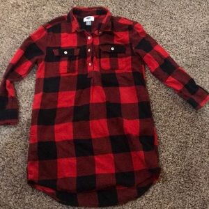 Old Navy buffalo plaid flannel dress